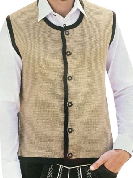 Herren Trachtenweste Vintage - Ärmellose Lederweste Für Oktoberfest