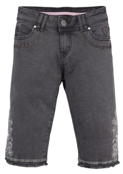 Trachtenjeans Jeansbermuda Lisa dunkelgrau Hangowear