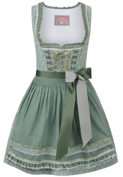 B-Ware / 2. Wahl - Dirndl mini 55 cm Kim salbei grün Stockerpoint