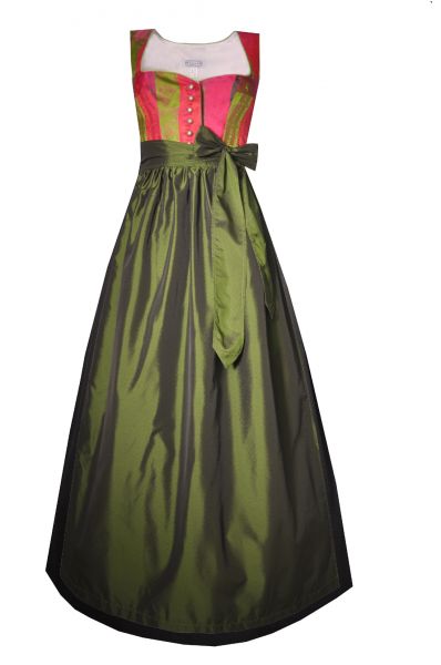 Dirndl lang 90cm Schambach pink grün schwarz Hannah Collection