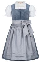 Kinderdirndl Set Aurela hellblau blau grau Trachtenset 3-tlg. Krüger