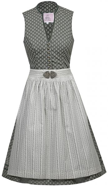 Dirndl midi 58 cm Luzie flaschengrün creme Marjo Grace Collection