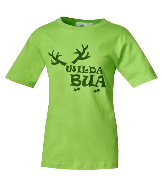 Kinder Trachten T-Shirt Kälberau kiwi grün Isar Trachten Trachtenshirt
