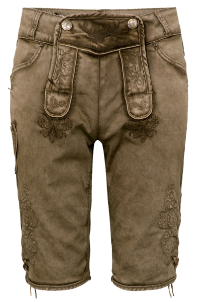 Textilhose Jeansbermuda Ralko schlamm hellbraun Hangowear