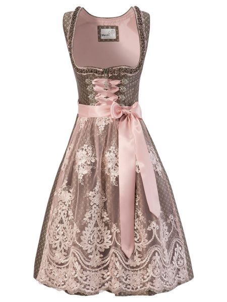 B-Ware / 2. Wahl - Dirndl midi 60 cm Flakuna grün rose Marjo