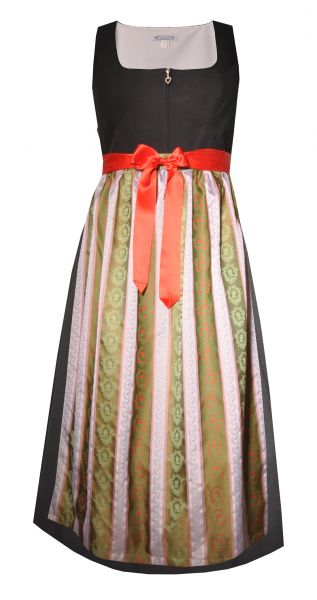 Dirndl lang 90 cm Neudau schwarz grün rot Hannah Collection