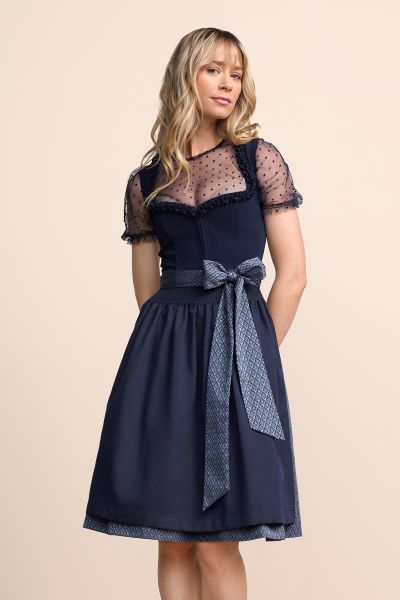 Dirndl midi 60 cm Anica marine blau Krüger Madl