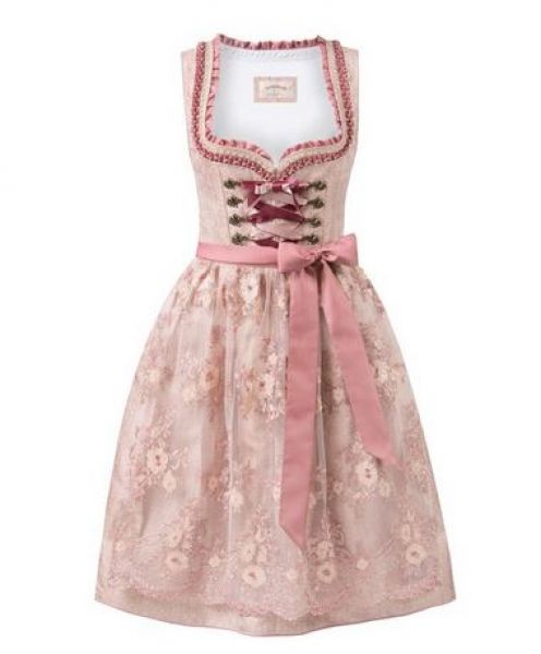 B-Ware / 2. Wahl - Dirndl midi 60cm Alena altrosa rosa Stockerpoint