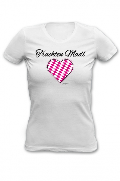 Trachtenshirt Trachten Madl weiss