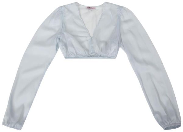 Dirndlbluse Salching lichtgrau Langarm Marjo