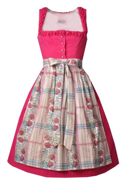 B-Ware / 2. Wahl - Dirndl midi 63cm Mitterhausen pink multi Hannah Collection